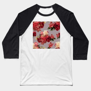 Just Flowers on Mauve Baseball T-Shirt